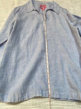 Isaac Mizrahi 100% linen top